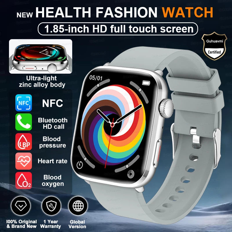 New Fashion NC SmartWatch For Men 1.85'' 240*284 AMOLED Screen Bluetooth Call Health Monitor Waterproof Sport Smartwatches Women