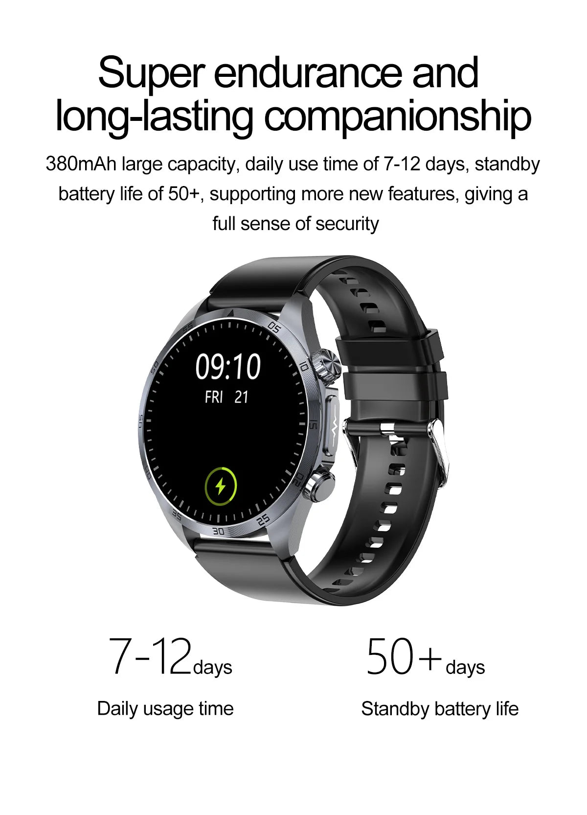2026 New Pulse﻿ ECG+PPG Treatment Smart Watch Men Blood Lipid Uric Acid BP Body Fat Tired monitor Sports Health Call Smartwatch