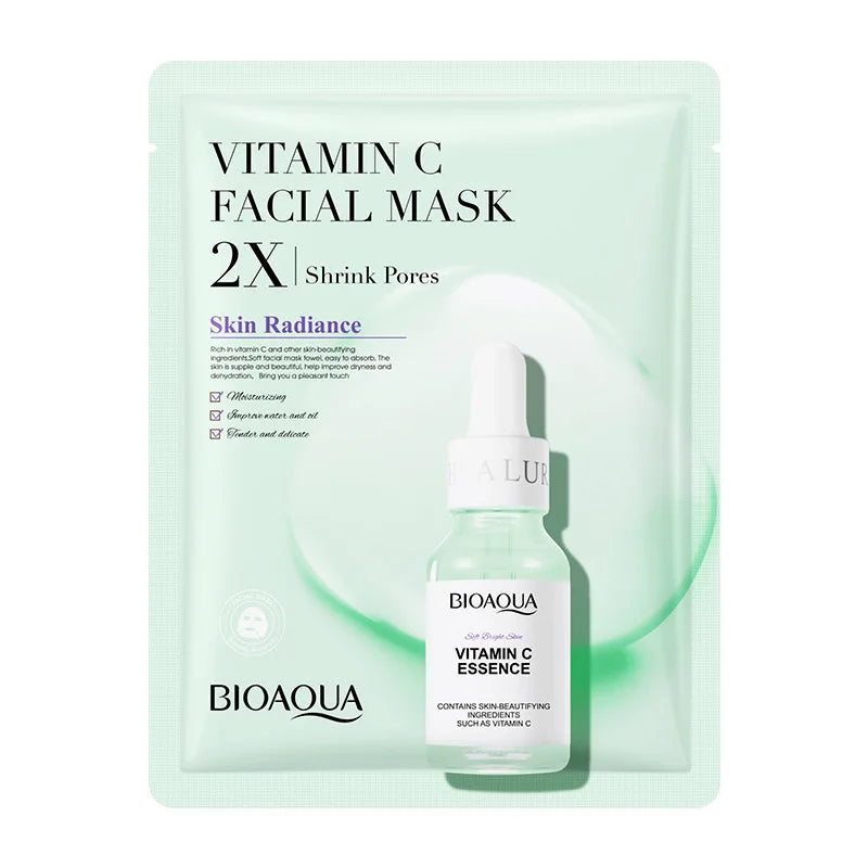 10pcs BIOAQUA Centella Collagen Face Mask Moisturizing Refreshing Sheet Masks Hyaluronic Acid Facial Mask Skin Care Products