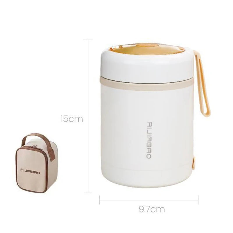 600ML Portable USB Electric Heating Lunch Box Stainless Steel Food Warmer for Picnic Milk Drink 5V 12V 24V Food Heater