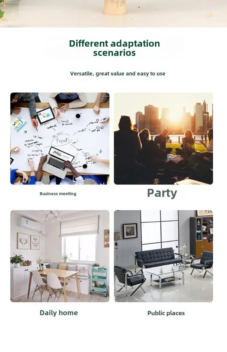 50 Pcs for Office Food Grade Water Cup,Thickened Paper Fiber Paper Cups, Disposable Paper Cups, Natural Bamboo Fiber Cups Hot