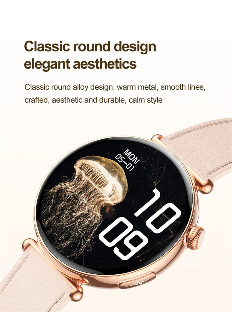 NEW 1.32inch Women Smartwatch AMOLED Screen ECG Sport Watch Blood Pressure Micro physical examination AI dial Health Smart Watch