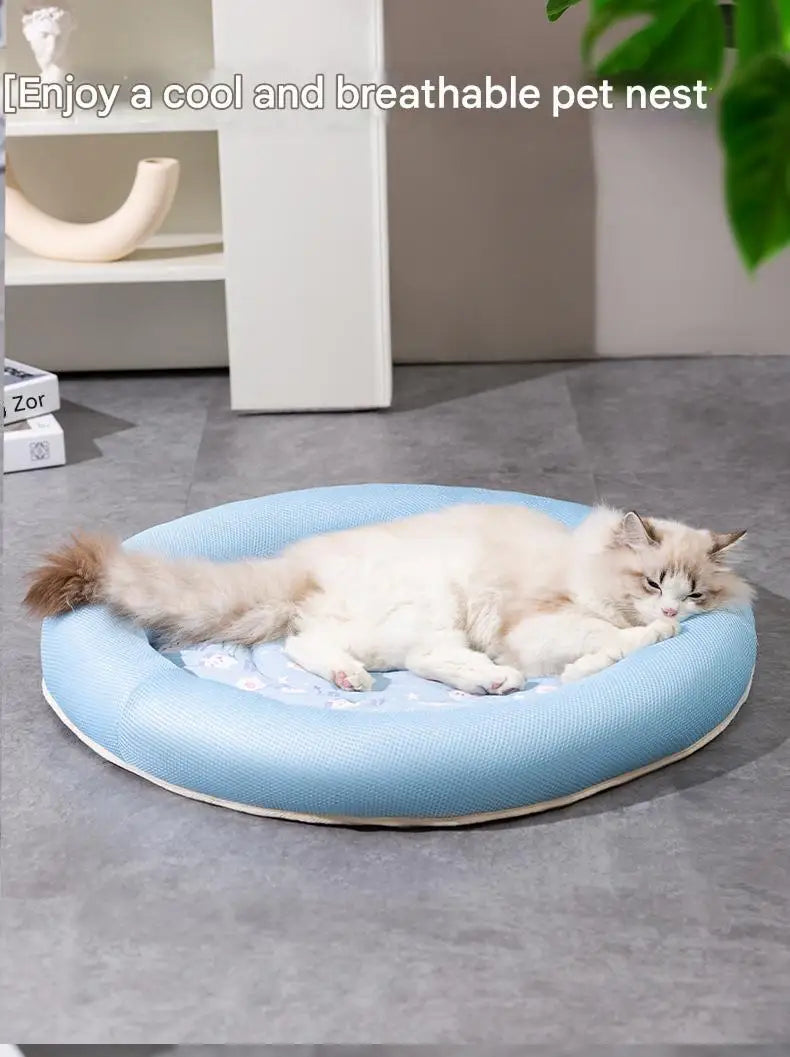 Summer Cooling Pet Bed Breathable Sleeping Mat Soft Cat Bed Pet Bed Sofa Cat Nest For Small Dog Cats Kitten Puppy Beds Cushion