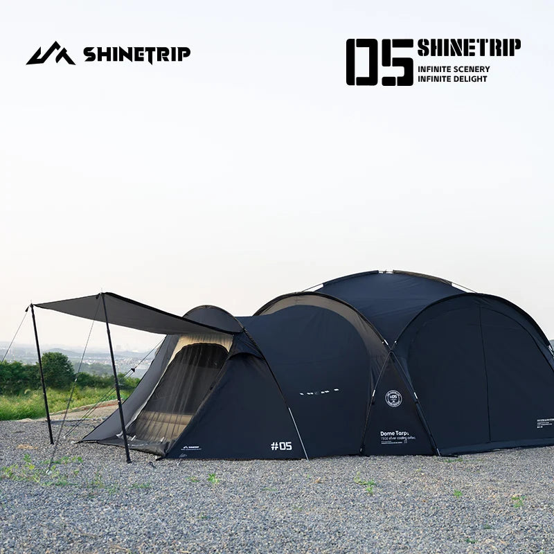 ShineTrip Outdoor Dome Tent Rainproof Sunproof Self Drive Waterproof Shade Coated Silver Canopy Camping Combination