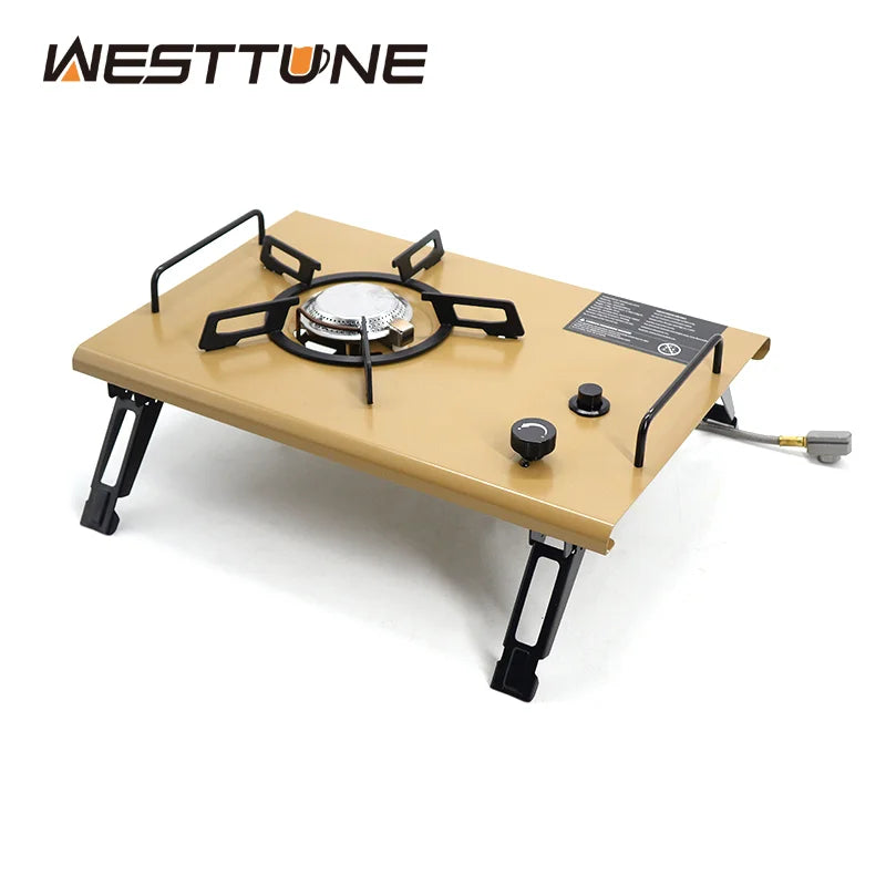 Gas Stove Burner Strong Fire Heater Furnace Portable Outdoor 4000W High Power Stainless Steel Camping Table Stove