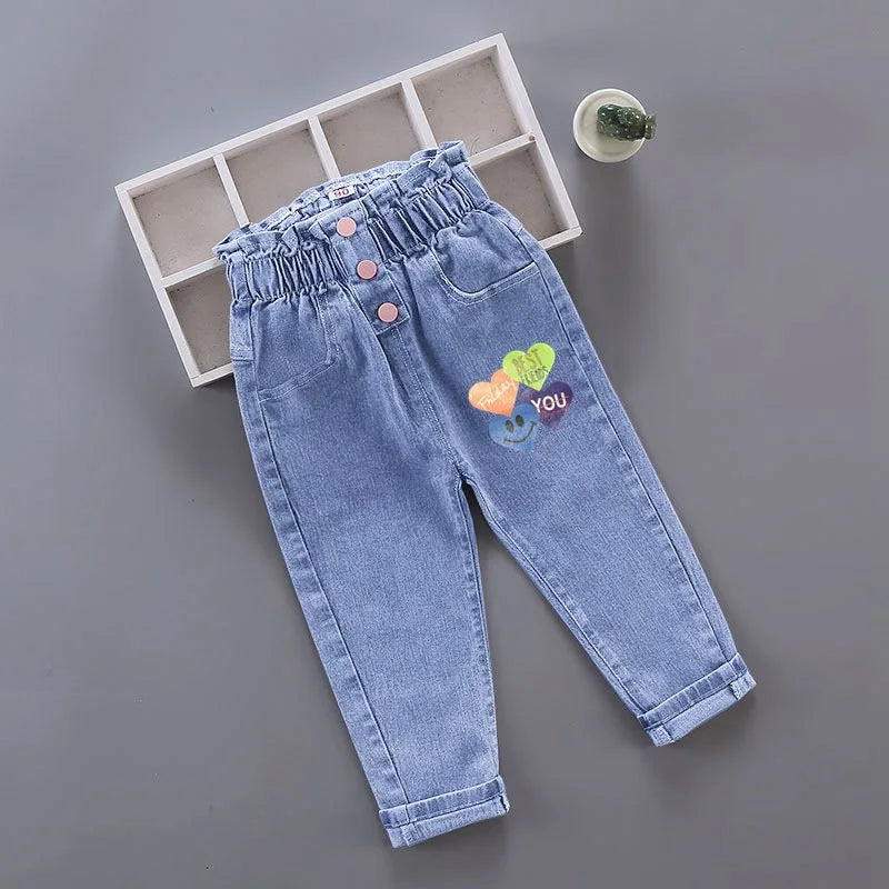 Girls Pants Kids Clothes Children Jeans Cowboy  Denim Pants Spring Autumn Fashion Clothing Streetwear Casual Harajuku