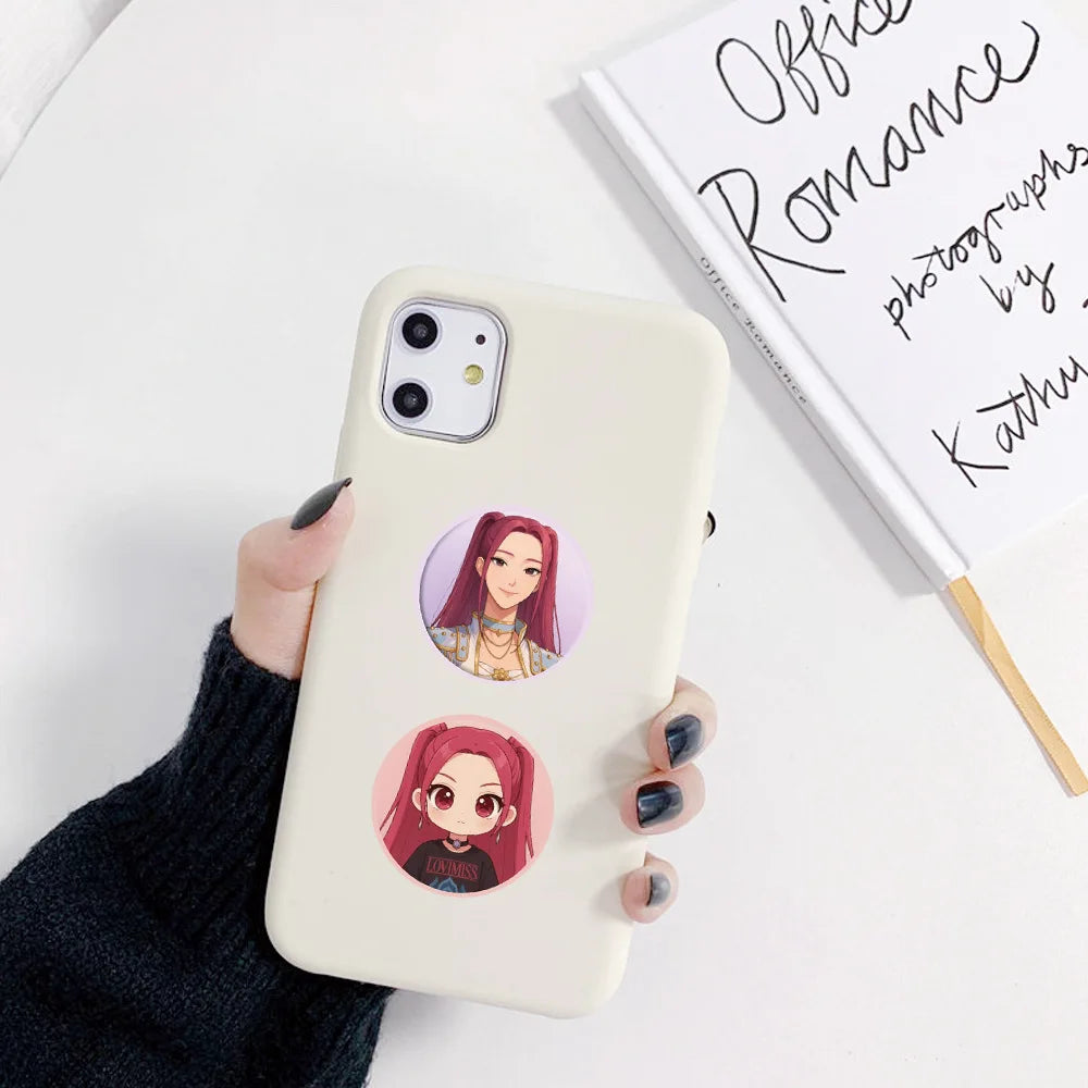 500Pcs Tiger Theme Anime KPop Stickers Roll DIY Waterproof Decals for Scrapbook Phone Luggage Skateboard Laptop Decor