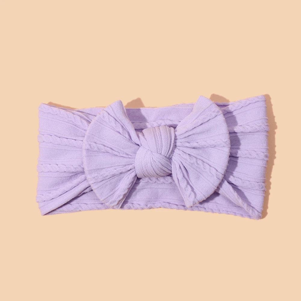 1Pcs Newborn Baby Headband For Girls Elastic Knit Children Turban Baby Bows Soft Nylon Kids Headwear Hair Accessories 32 Colors