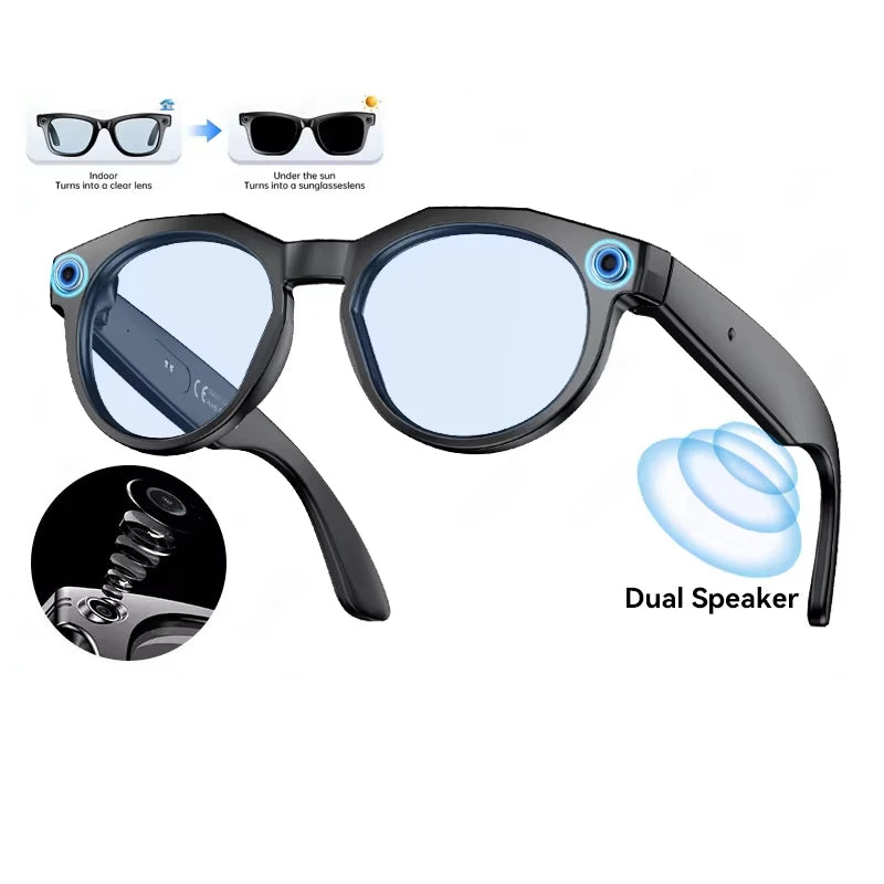 2026 8K HD AI Smart Glasses Men Chat GPT 800MP Camera Bluetooth Call AI Translation Voice Assistant Control Sunglasses Women