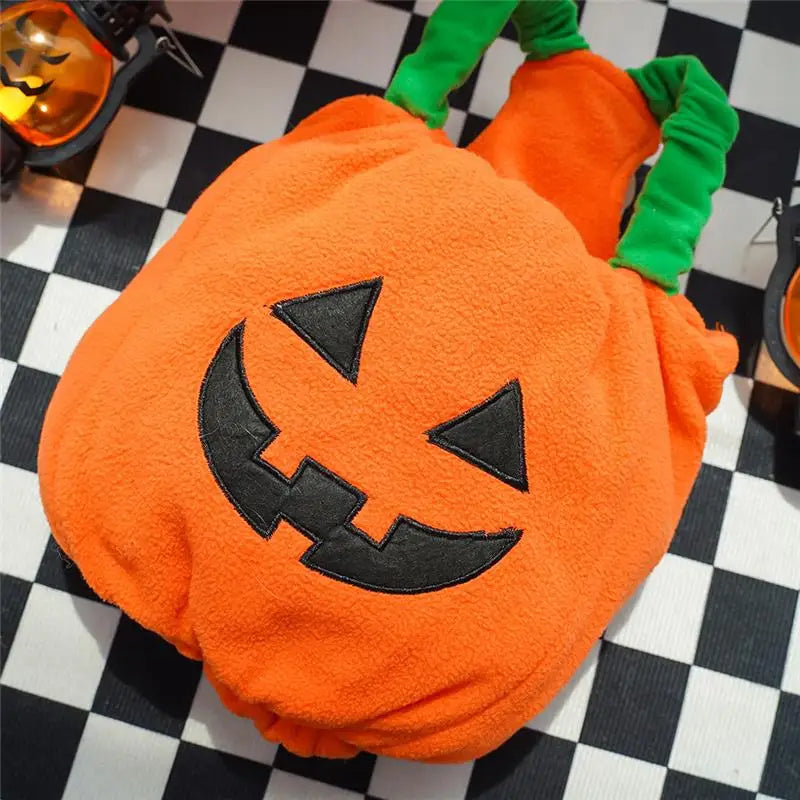 Halloween Dog Costume Pumpkin Light Clothing Teddy Bichon Small Dog Transformation Suit Pet Apparel Functional Winter Wear