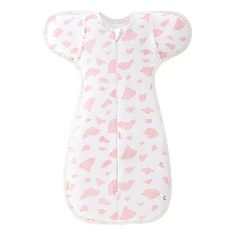 I YAN 100% cotton newborn swaddle sleepsack for 0-6 months, soft muslin baby blanket set for swaddling and bedding.