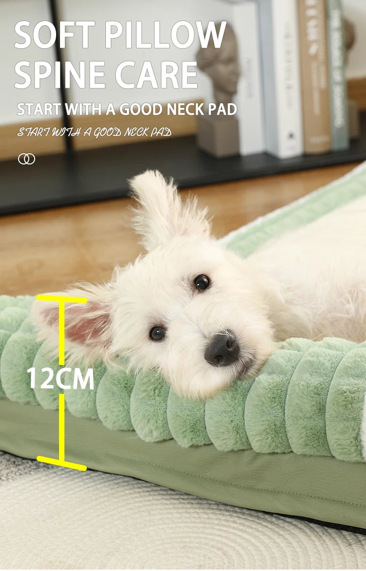 Thickened Dog Bed Removable Winter Super Warm Washable Dog Mat Deep Sleep Fluff Bed for Small Medium Large Dogs Cats Pillow