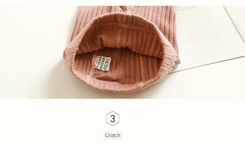 Spring Autumn Baby Boys Girls Pants Newborn Girl Leggings Tights Cotton Stretch Kids Children Knitting Trousers For 0 to 6Years