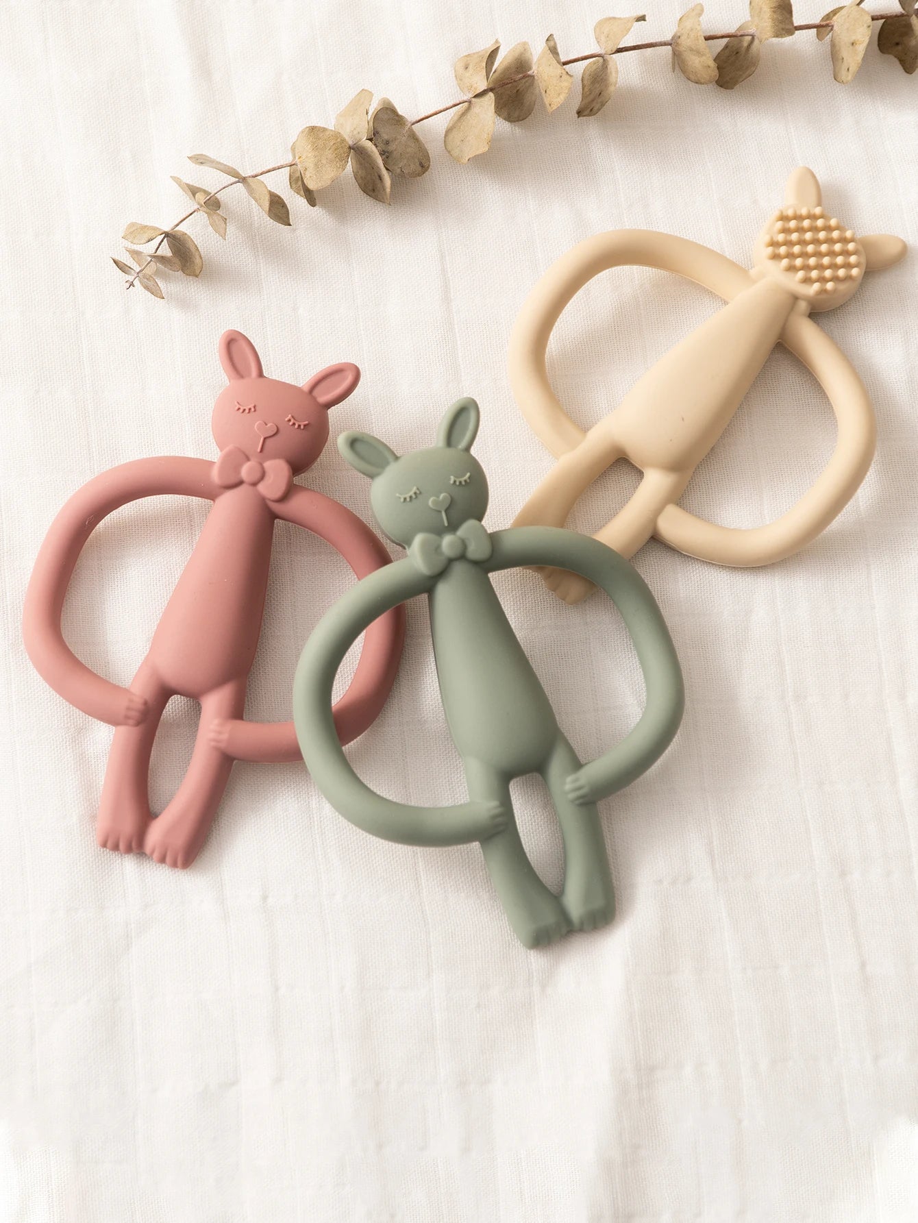 Color Kids 1PCS Silicone Teether Toys Baby Nursing Teether Gifts Newborn Cartoon Rabbit Teether Toys Teething Infant Chewing Toy