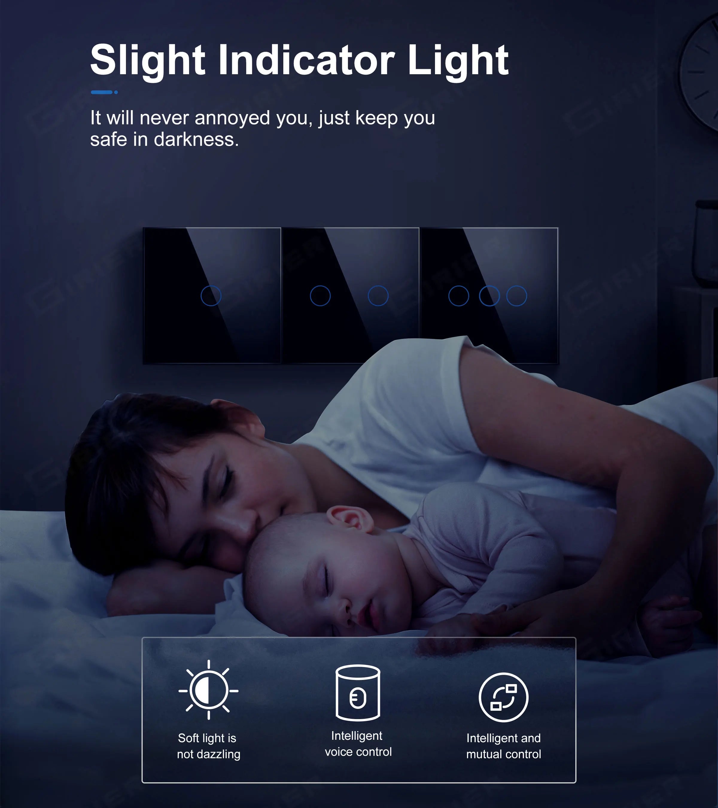 Wifi Wall Touch Switch EU No Neutral Wire Required Smart Light Switch 1 2 3 Gang 220V Tuya Smart Home Support Alexa Google Home