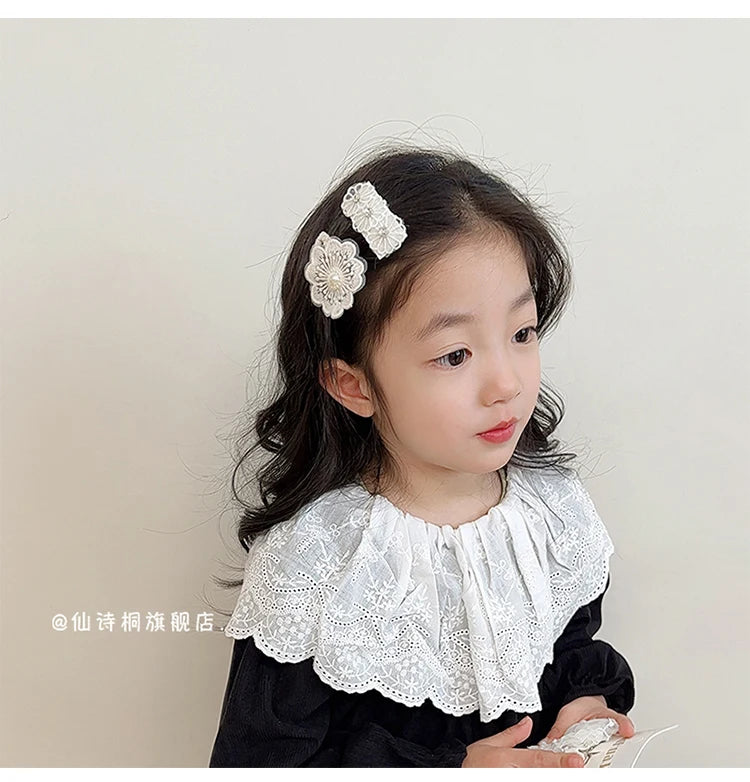 2025 Cute Flower Hairpins Set Children Baby Girls Kids Hair Clips Pin Barrettes Accessories Hairclip Headwear Headdress Ornament