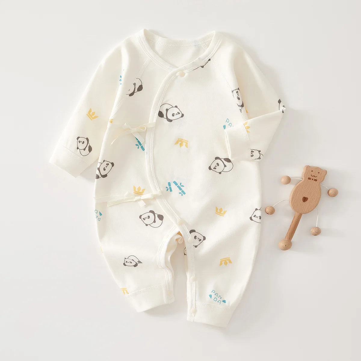 AYNIGIELL High-Quality Newborn Baby Jumpsuit Four Season Cute Children's Jumpsuit 0-6M Cute Baby Girl Male Baby Clothing - I YAN