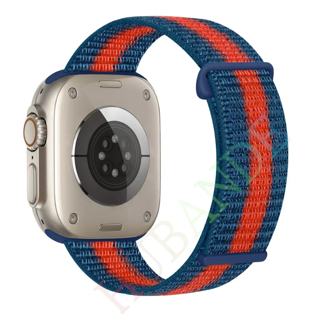 Nylon Strap for Apple Watch 10 42mm 46mm Ultra 2 49mm Breathable Replacement Wristband for IWatch 9 8 7 6 5 4 3SE 45mm 41mm 44mm