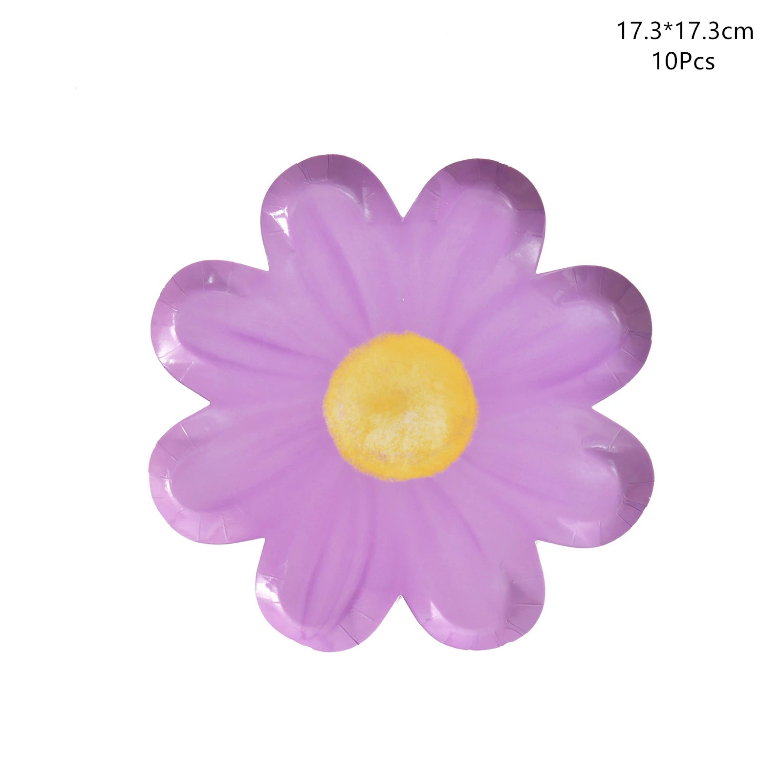 Disposable Daisy Paper Plate Flower Meal Plate Picnic Cake Plates Birthday Theme Party Decoration - I YAN