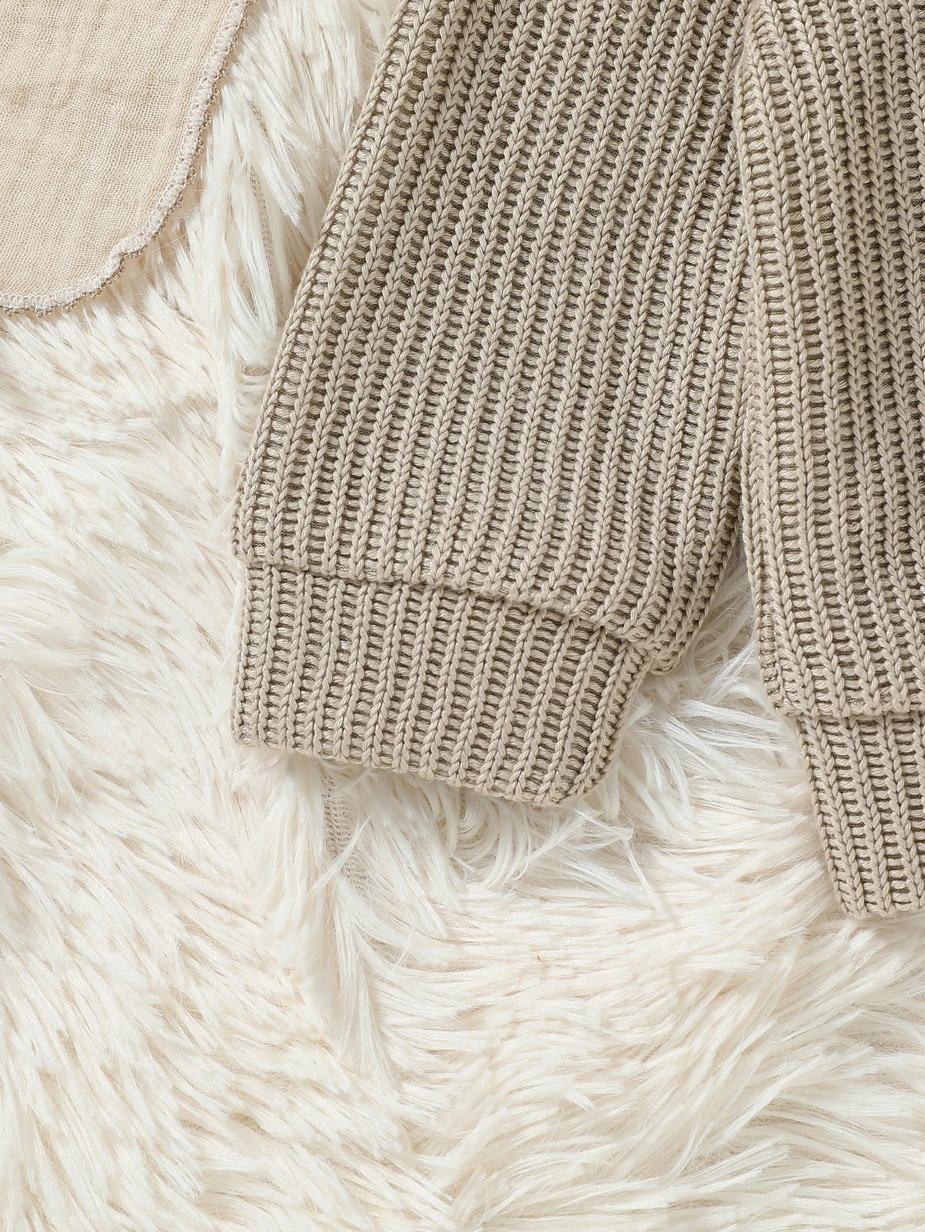 2024 New Style Baby Boys Autumn/Winter Solid Long Sleeve Casual Daily Sweater For 3M-3Y Clothes