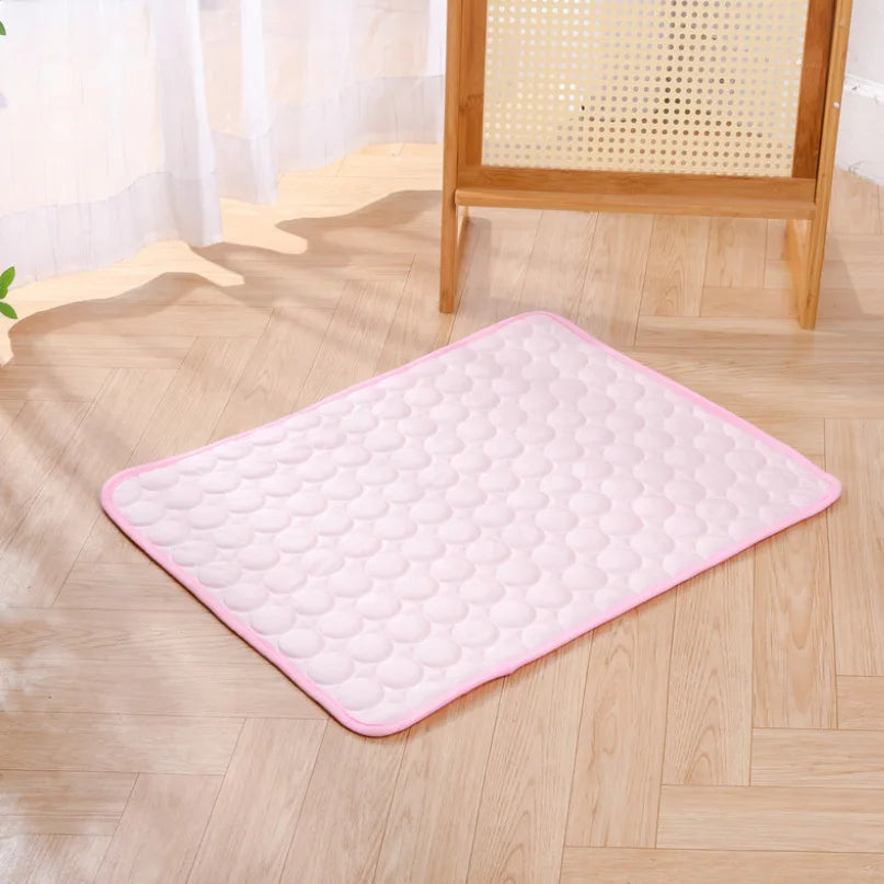 Pet Summer Cooling Mat Water Absorption Portable Cooling Gel Sleeping Pad Universal For Dog Bed Car Crate Outdoor Scratch-resistant Easy Clean