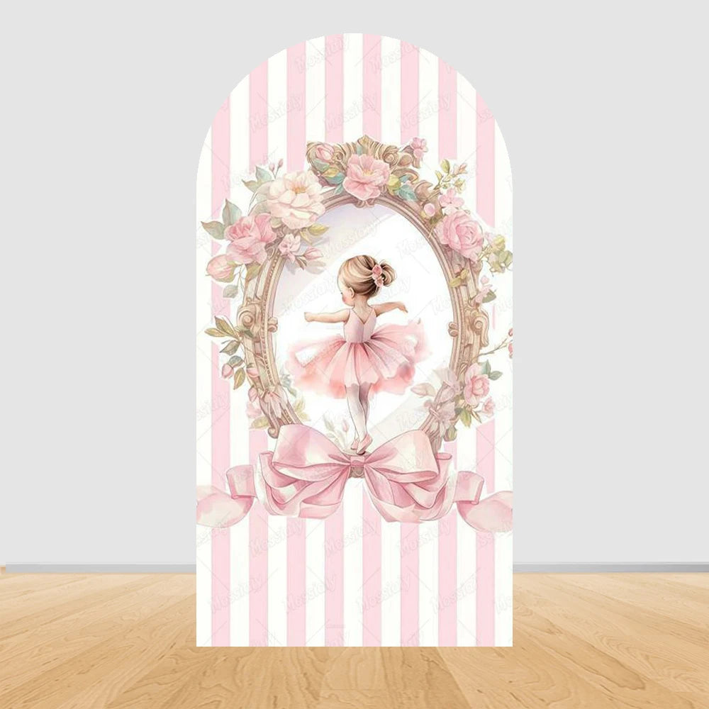 Pink Flower Fairy Butterfly Baby Birthday Arch Background Baby Shower Party Decoration Photography Backdrop Kids Photo Studio