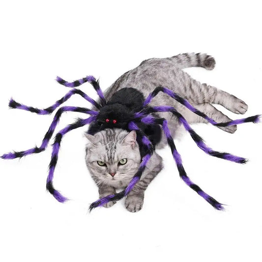 Halloween Spider Costume for Dogs & Cats – Funny Striped Pet Outfit