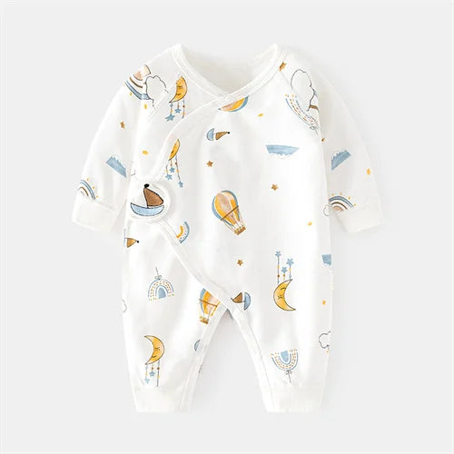 Cotton Newborn Baby Girl Boy Romper Print Infant Jumpsuit Casual New born Clothes For Girls Boys Spring Autumn Clothing New 0-6M