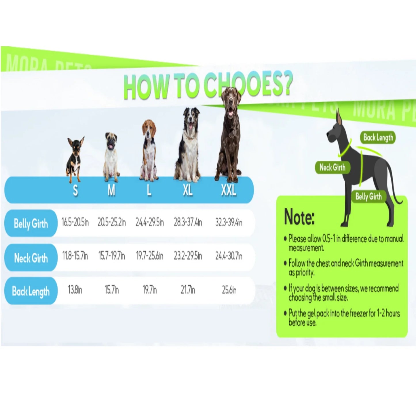 Dog cooling vest by I YAN with two gel ice packs, designed to keep small, medium, and large dogs cool and comfortable.