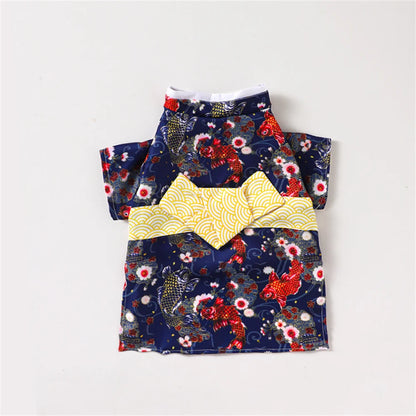 Festival Formal Pet Dog National Costume for Small Medium Dogs Japanese Style Puppy Cat Clothes French Bulldog Shiba Inu Kimono