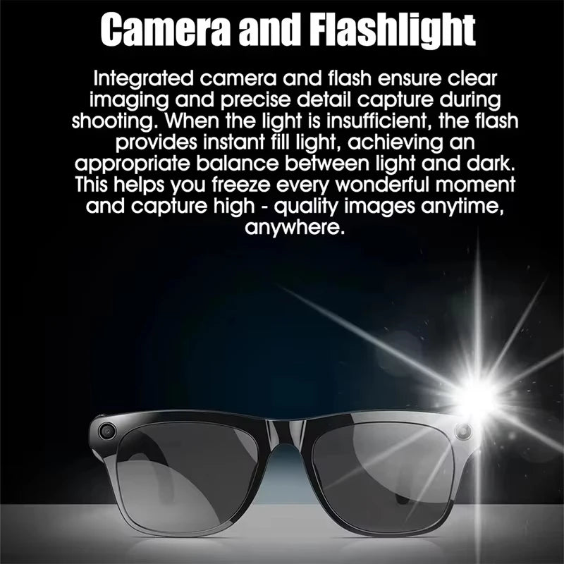 OPPO 4K HD AI Smart Glasses Photochromic Multifunction Bluetooth Calling Photo ChatGPT Music Control Translation Sunglasses NEW