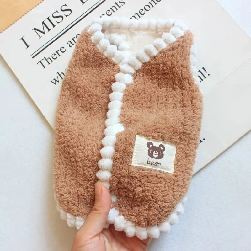 Warm winter dog coat by I YAN, soft fleece pet jacket for small dogs and cats, cute puppy costume for French Bulldog, Chihuahua, Yorkies