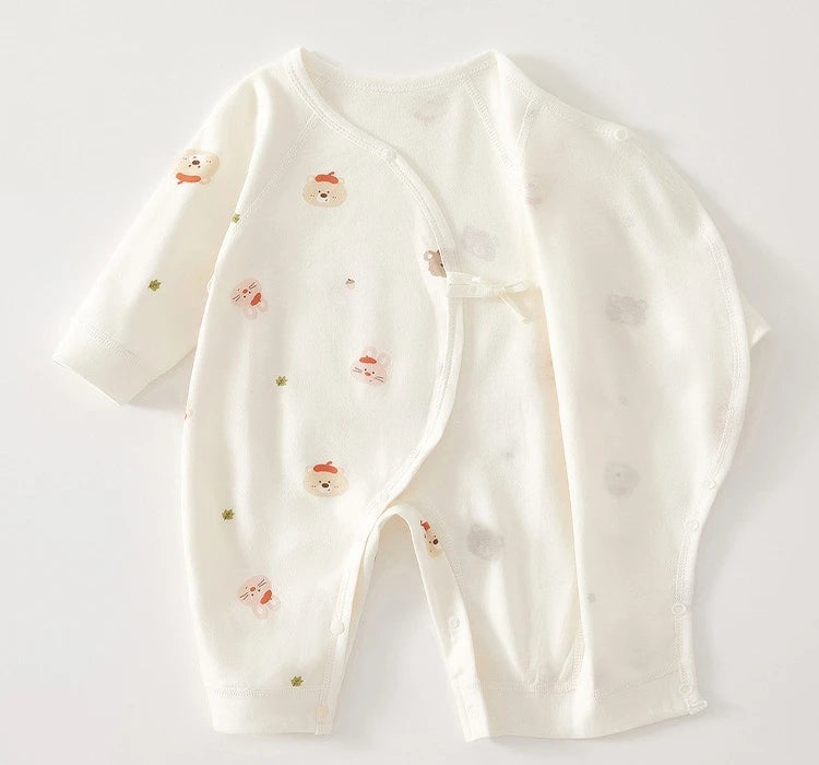 AYNIGIELL High-Quality Newborn Baby Jumpsuit Four Season Cute Children's Jumpsuit 0-6M Cute Baby Girl Male Baby Clothing - I YAN