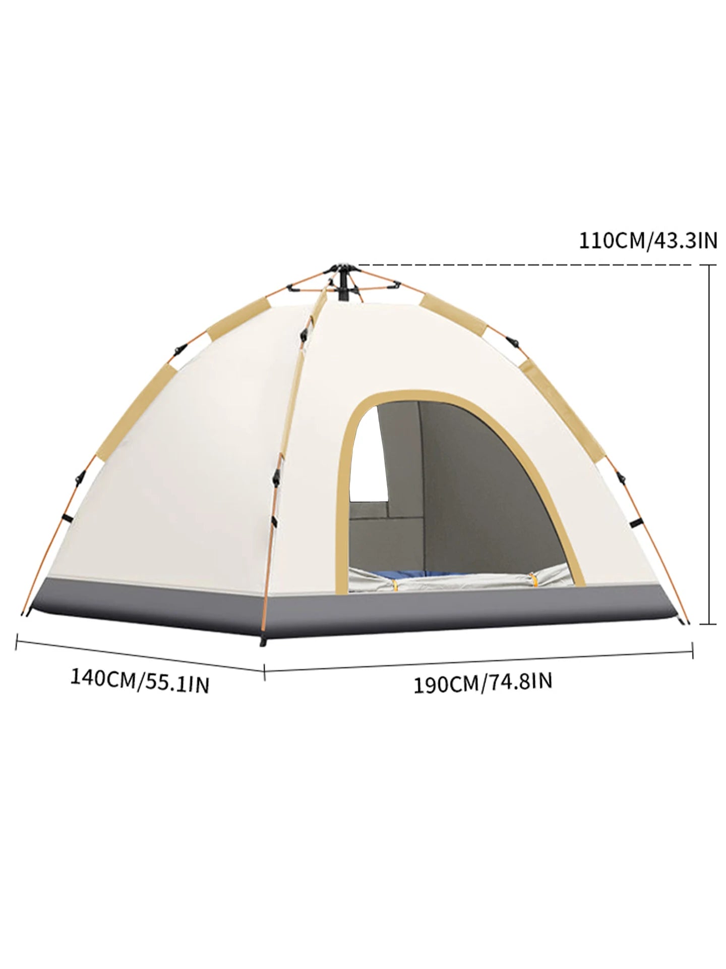 1 Outdoor Camping Tent for Overnight Stay, Fully Automatic, Quick Setup, No Assembly, Foldable, Double Layer