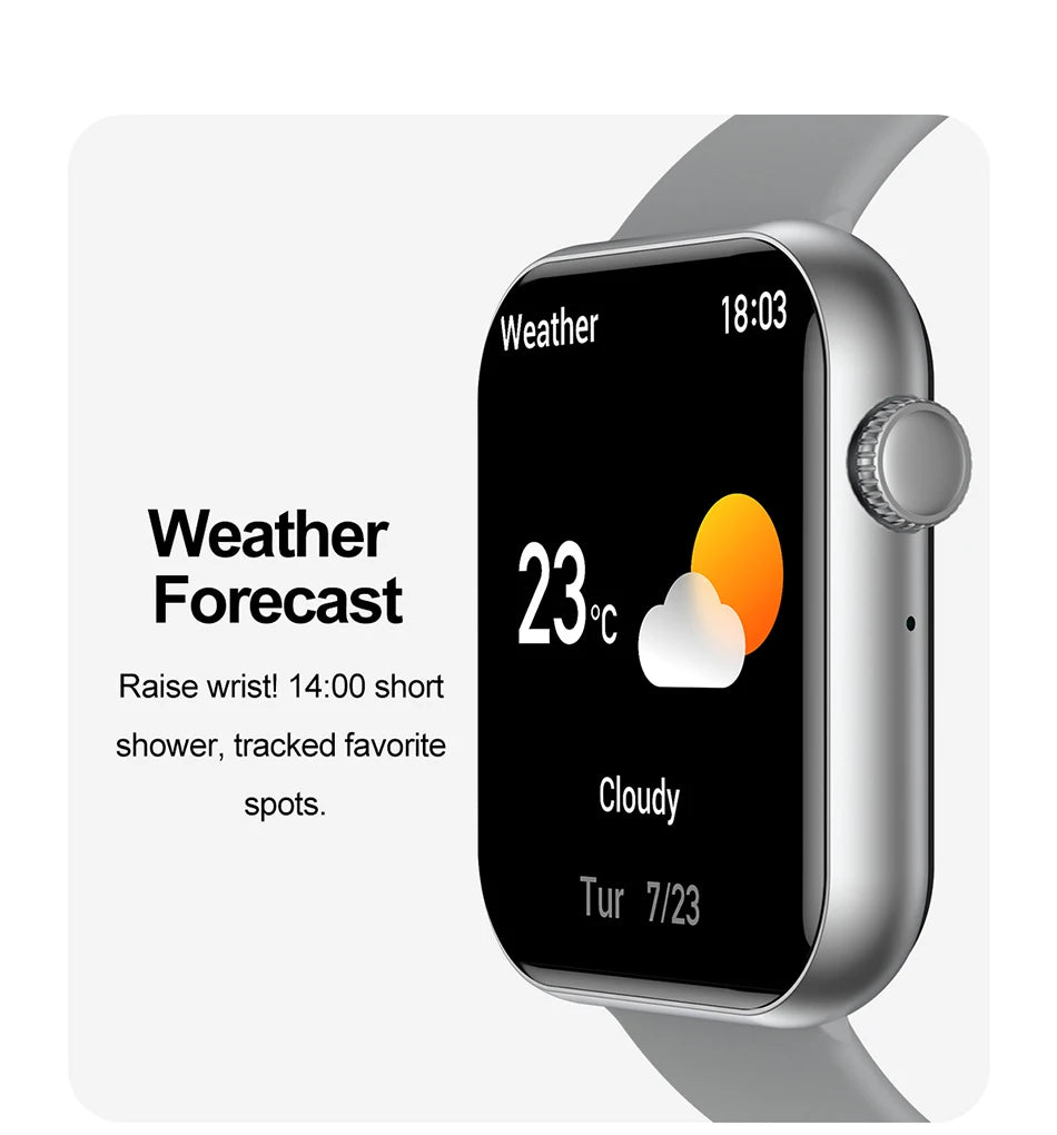 New Smart Watch Full Touch Screen Bluetooth Call AI Voice Heart Rate Waterproof Watches Sports Bracelet Smartwatch Women