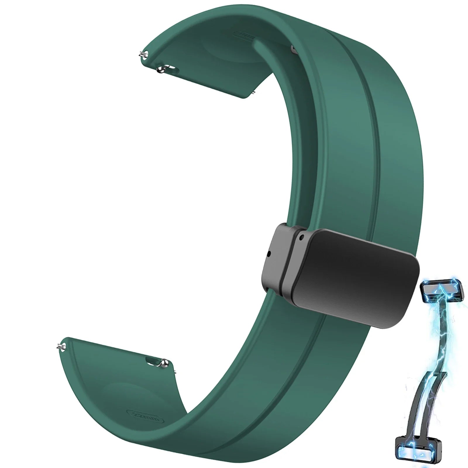 20mm 22mm Strap For Samsung Galaxy watch 6/4/5 pro/classic/gear s3/active 2 Sport Silicone Magnetic Buckle Huawei GT 2 2e 3 band