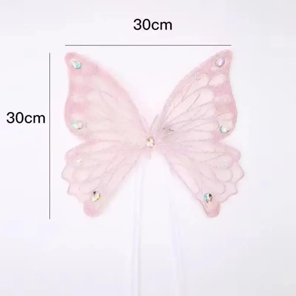 I YAN butterfly wings pet costume for dogs and cats, featuring colorful butterfly back decoration for adorable pet dress-up.