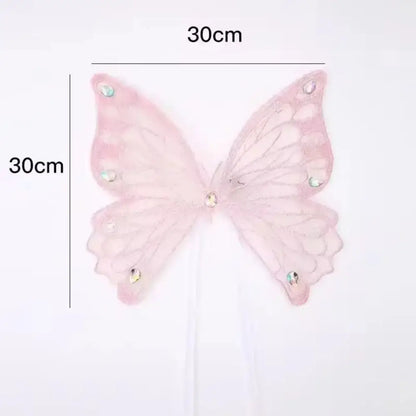 I YAN butterfly wings pet costume for dogs and cats, featuring colorful butterfly back decoration for adorable pet dress-up.