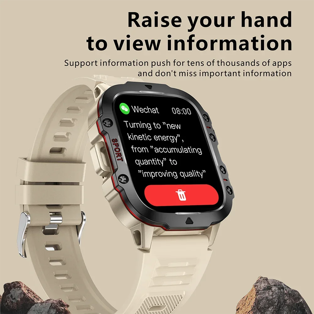 Original Military Men Smart Watches Wireless Call Fitness Clock IP68 Swim Waterproof Sport Smartwatch for Women IOS Android 2025