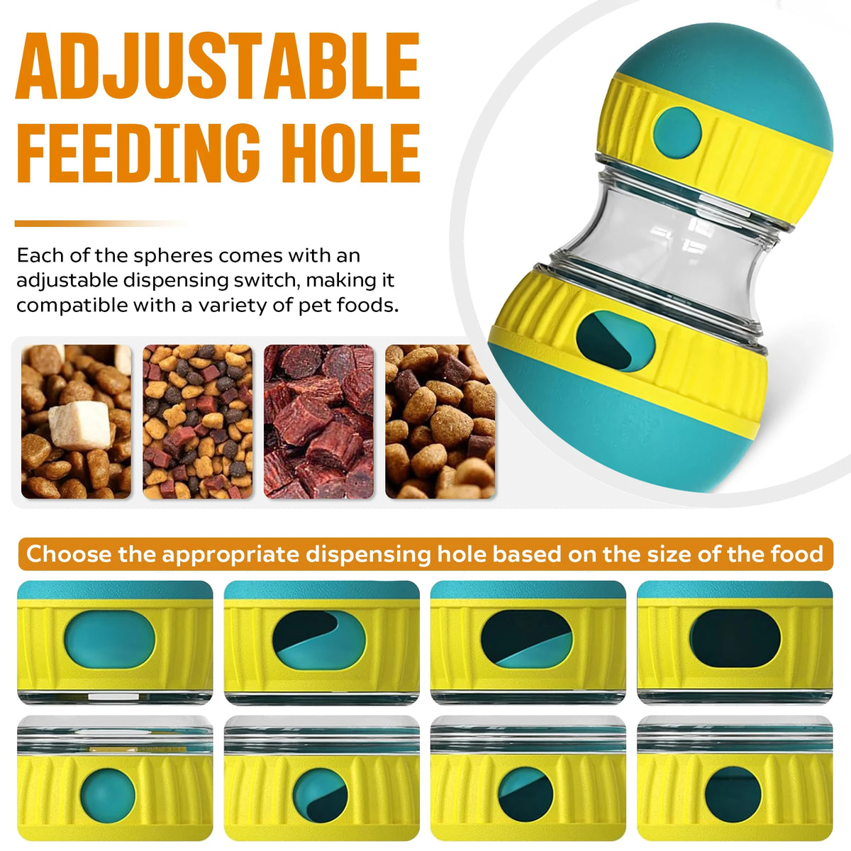 Interactive dog and cat toy by I YAN with treat dispenser, slow feeder ball for small to large pets, including Labrador supplies.