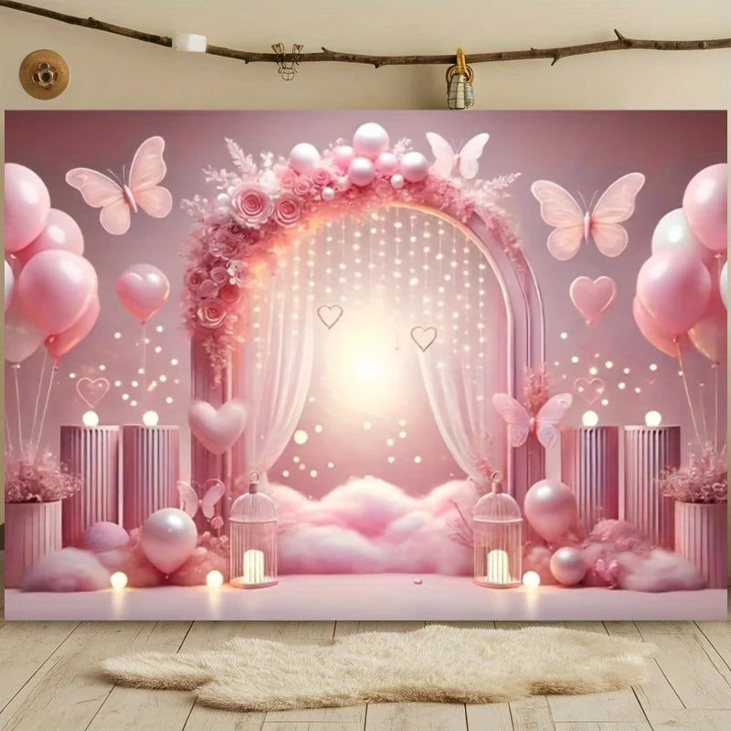 First Holy Communion Backdrop Flower Gold Cross Decor Boy Girl Baby Shower My Baptism Birthday Party Photography Background Prop