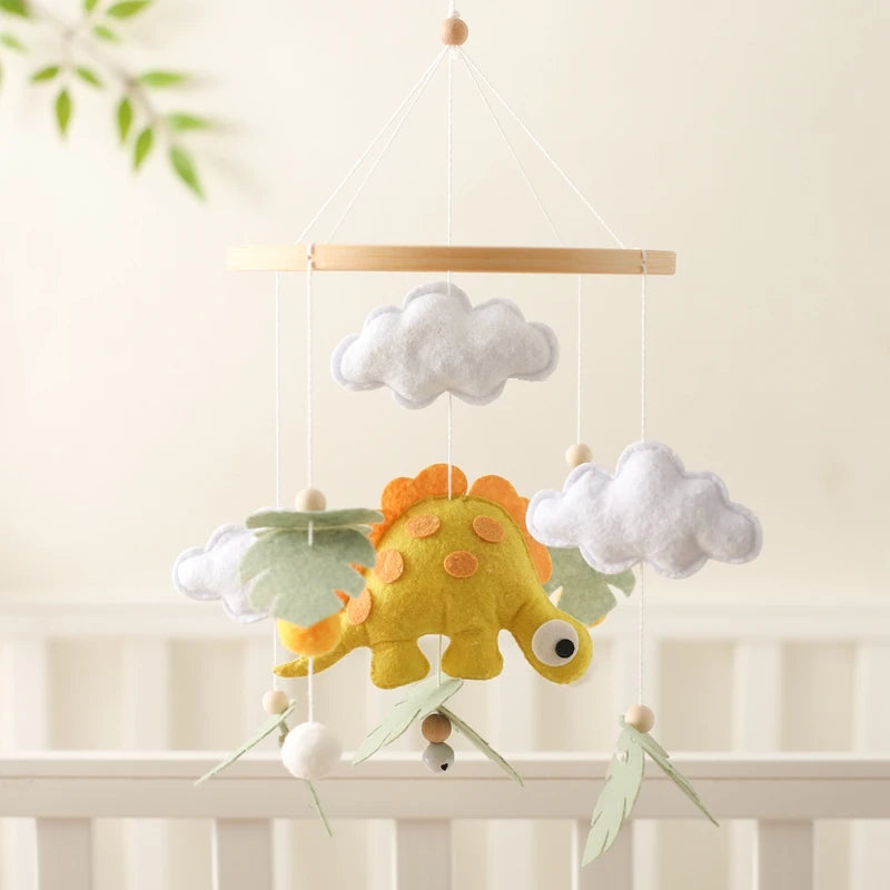 Hot Air Balloon Wooden Baby Crib Mobile – Musical Bed Bell & Rattles for Newborns 0–12M - I YAN