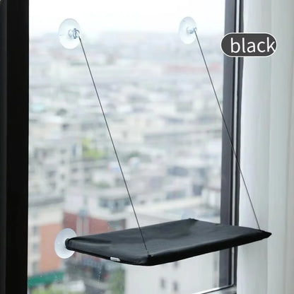 I YAN winter cat window hanging hammock bed with suction cups, cozy space-saving pet bed for all seasons, easy to install.