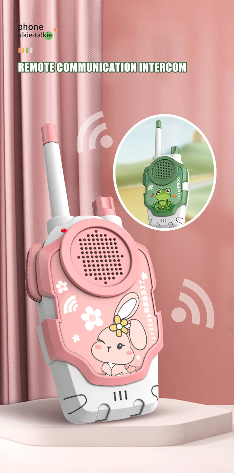 2Pcs Walkie Talkie Children Toy Long Rang Wireless Interphone Parent-Child Interaction Intercom Communication Toys For Kids Gift