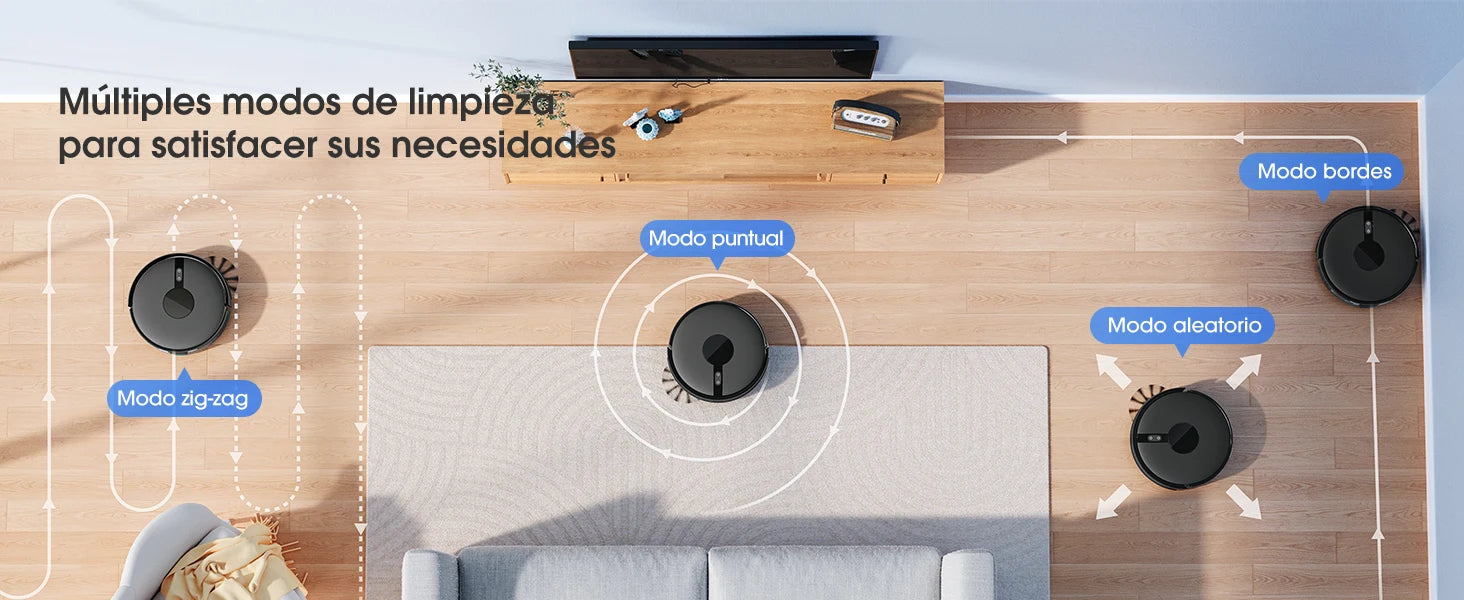 Lubluelu B40 Robot Vacuum and Mop Cleaner, 6000Pa Strong Suction, 180 Mins Long Runtime, APP Control Smart Mapping, 34 No-Go Zon