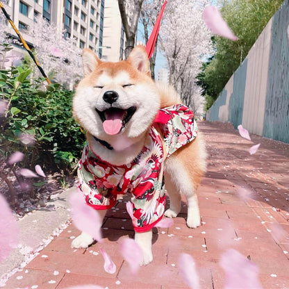 Festival Formal Pet Dog National Costume for Small Medium Dogs Japanese Style Puppy Cat Clothes French Bulldog Shiba Inu Kimono