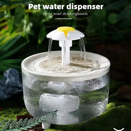 Automatic Pet Water Fountain by I YAN, 1L silent electric cat water bowl with filter and three flow modes in five styles.