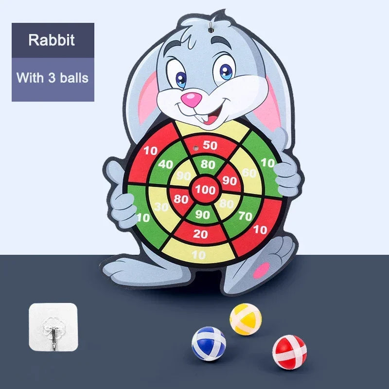 Kids Sticky Ball Dart Board – Indoor Montessori Game for Children 3-7 Years - I YAN