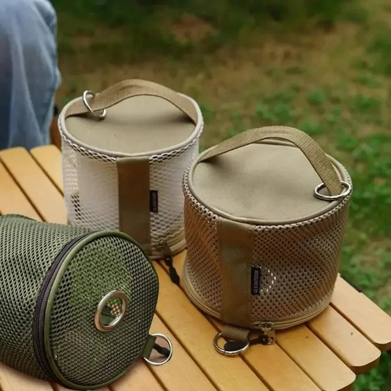Outdoor camping tissue case roll paper storage bag with hook portable tissue holder tent hanging napkin holder camping supplies