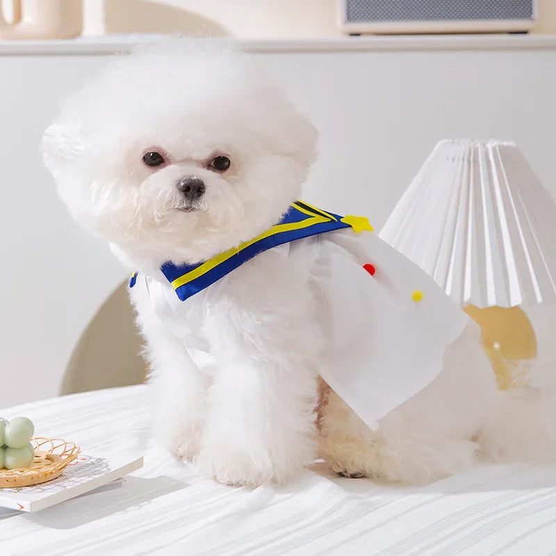 Dog Princess Dress Cute Pet Dog Mesh Dress Kitten Puppy Pet Skirt Dog Summer Dress Bow Lace Korean Poodle Chihuahua Dog Clothes